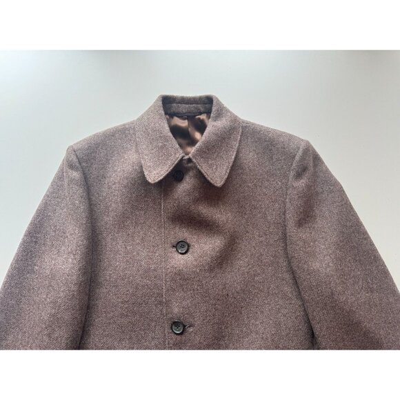 Vintage Men's SAMUELSOHN Taupe Brown 100% Wool Overcoat Coat Jacket, Size 38R - Picture 4 of 16